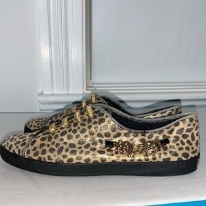 Vintage Rare Timothy Hitsman Sport Cheetah Print/Animal Print Sneakers Sz 8 1/2